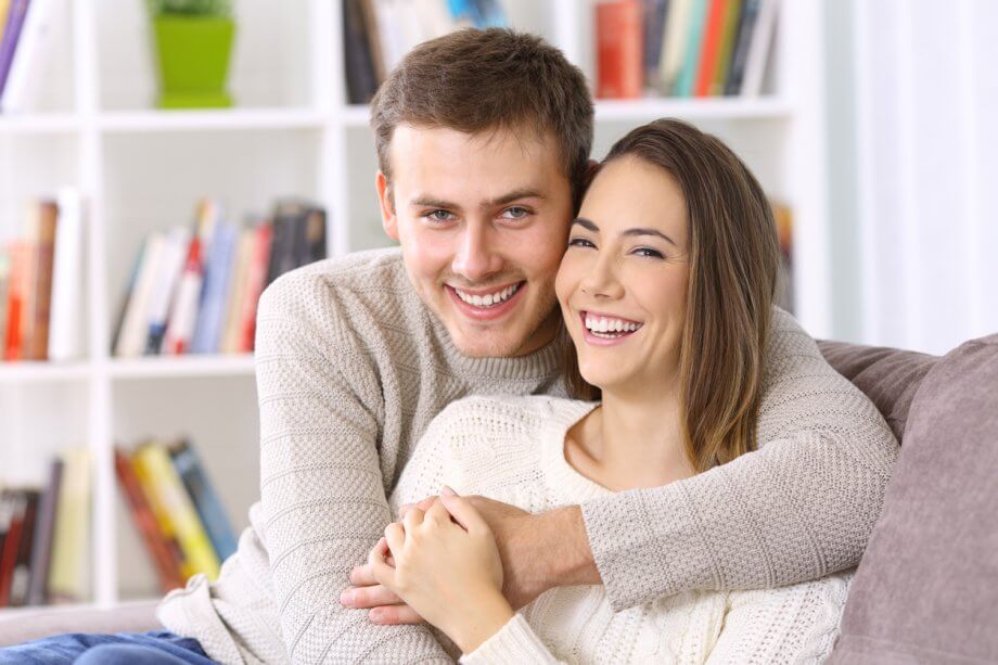 happy couple smiling